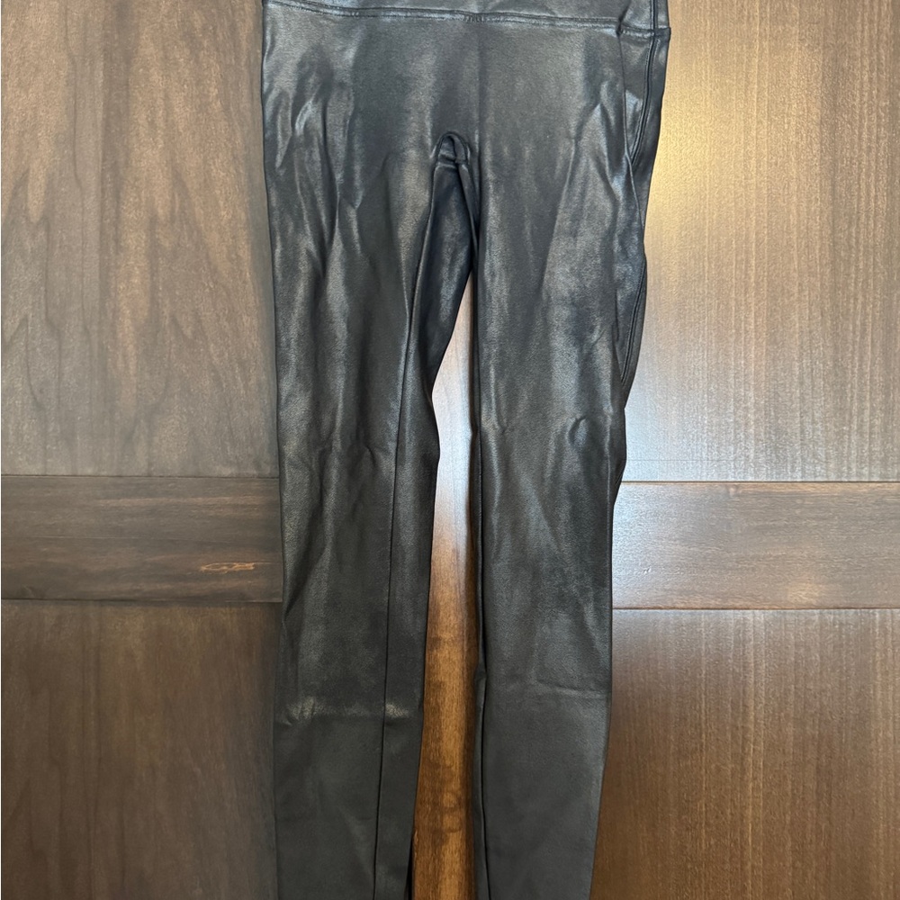 SPANX Classic faux leather Black Leggings